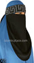Silver Stones on Black Niqab - Maze Design 3