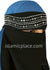 Silver Stones on Black Niqab - Rolling Gems Design 4