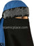 Silver Stones on Black Niqab - Parallel Shatter Design 7