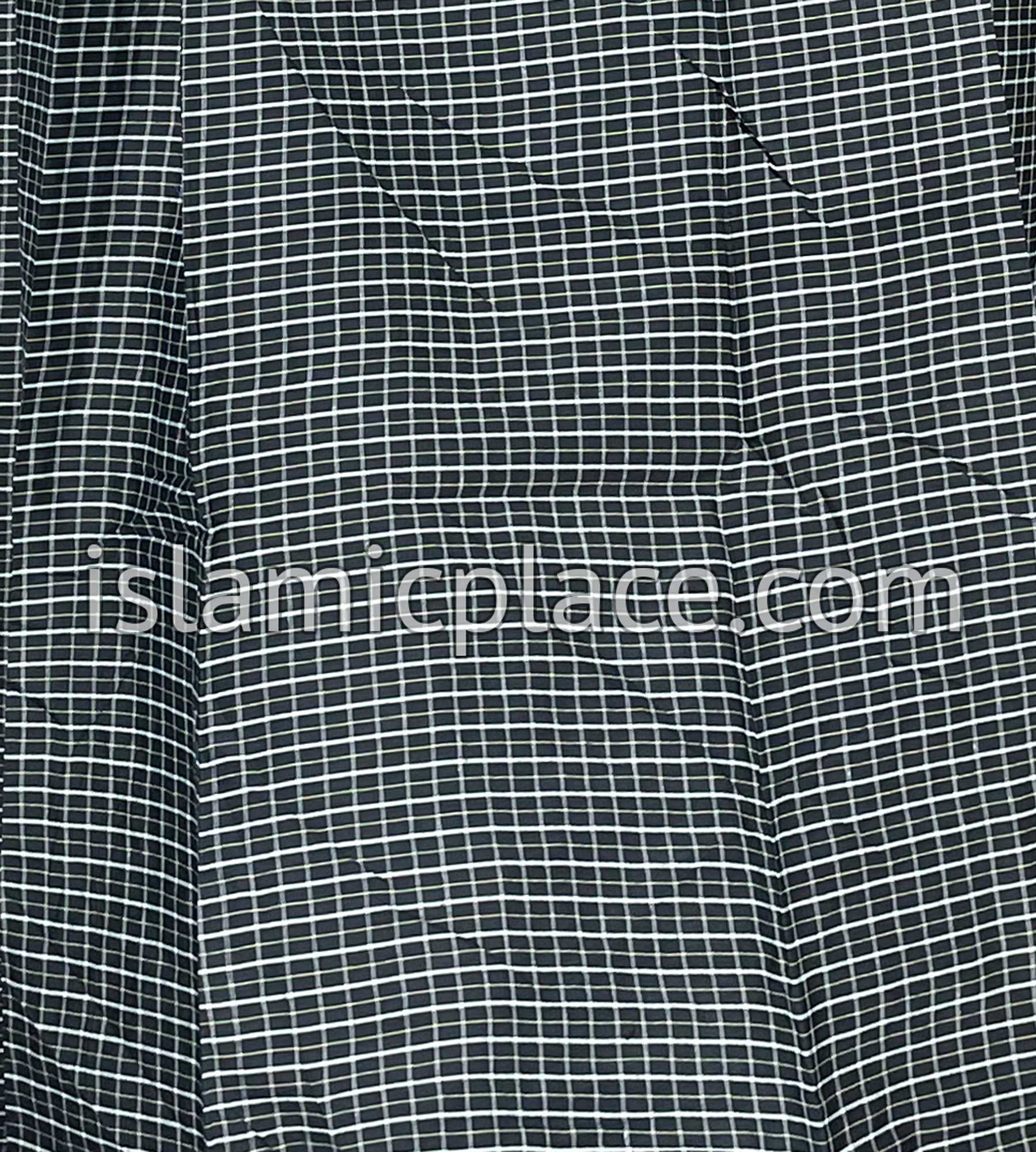 Black, White and Tan - Small Plaid Design Men Lungi Izar