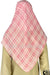 Soft Pastel Shades of Pink Plaid - 45" Square Printed Khimar