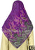 Sage Green and Pink Paisley on Purple - 45" Square Printed Khimar