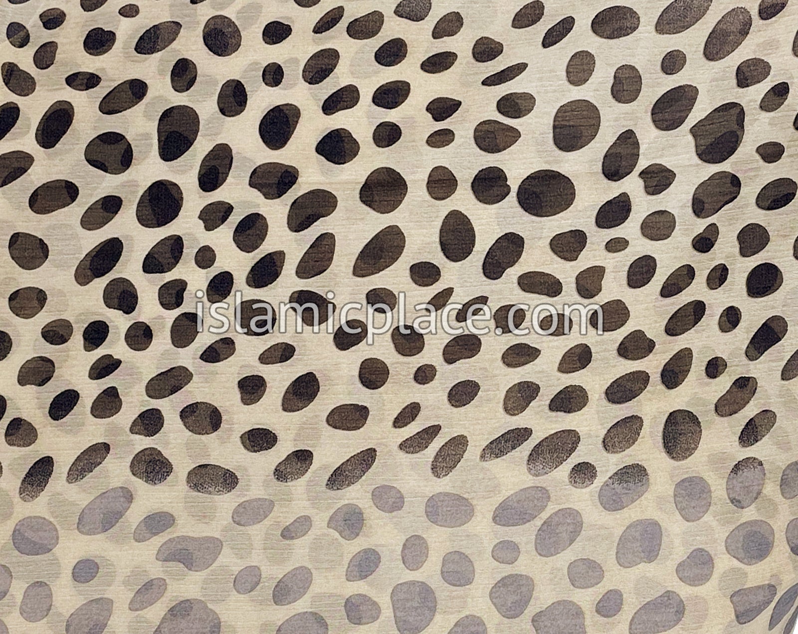 Brown, Faded Mauve on Tan Cheetah Print - 45" Square Printed Khimar