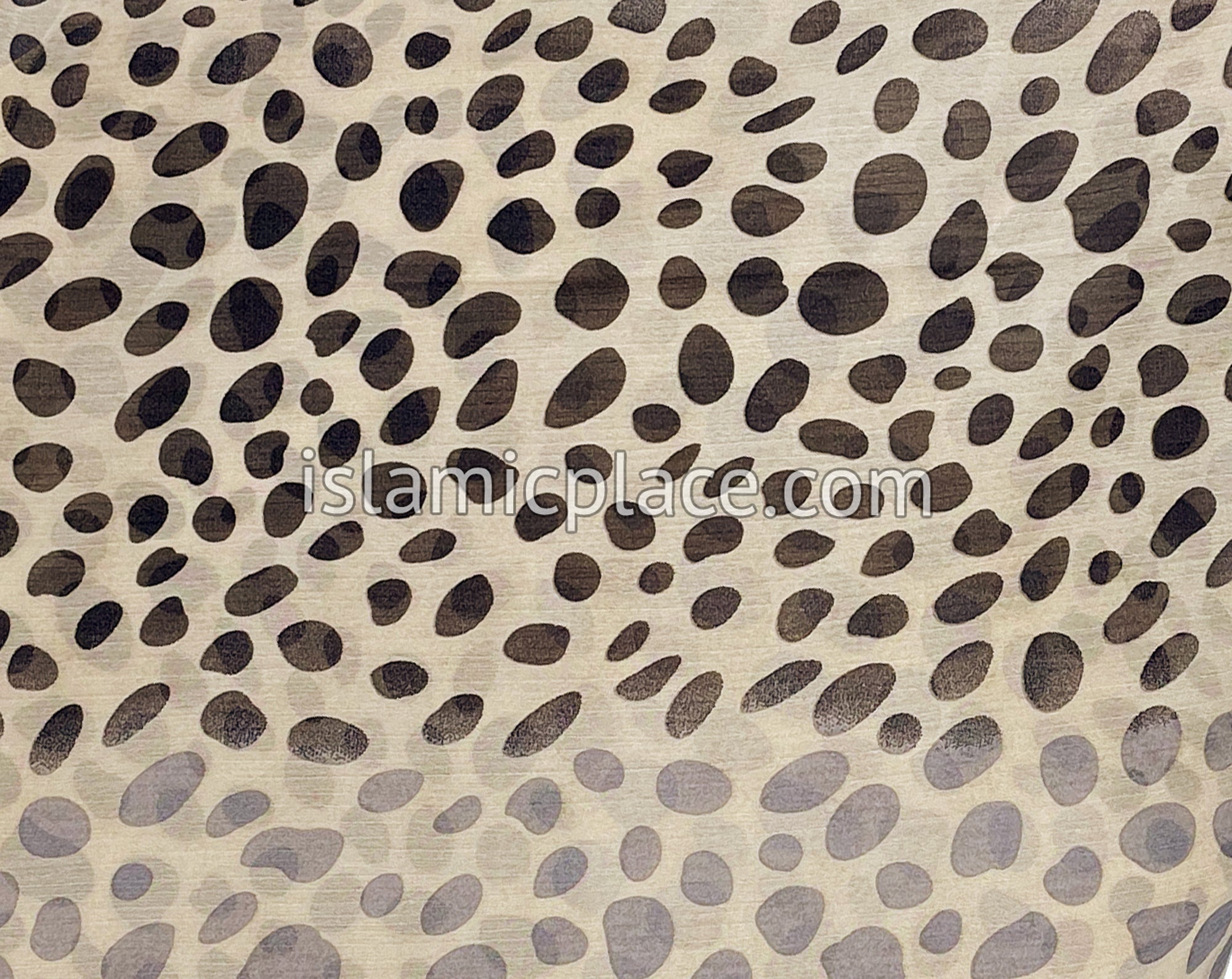 Brown, Faded Mauve on Tan Cheetah Print - 45" Square Printed Khimar