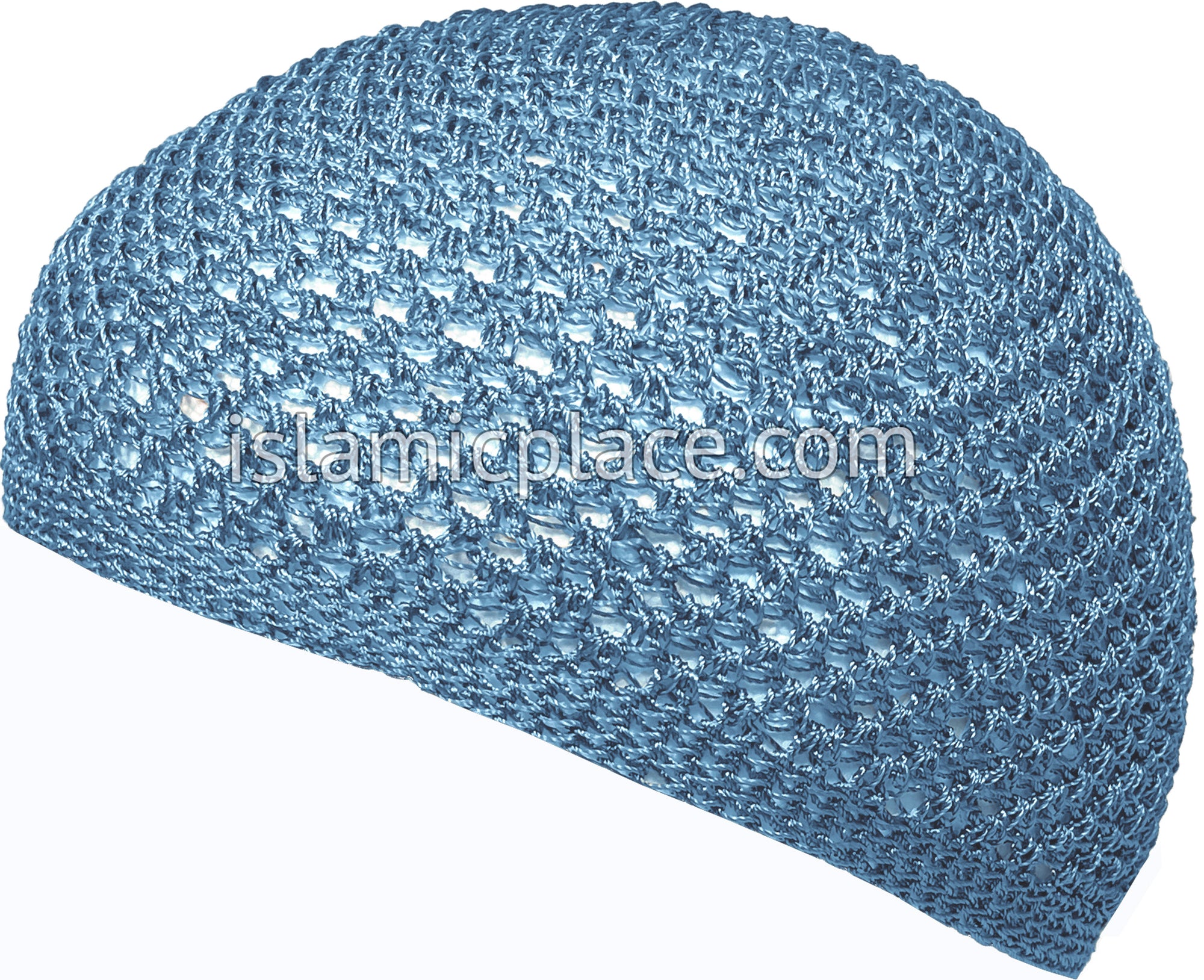 Sky Blue - Nylon Knitted Solid Kufi