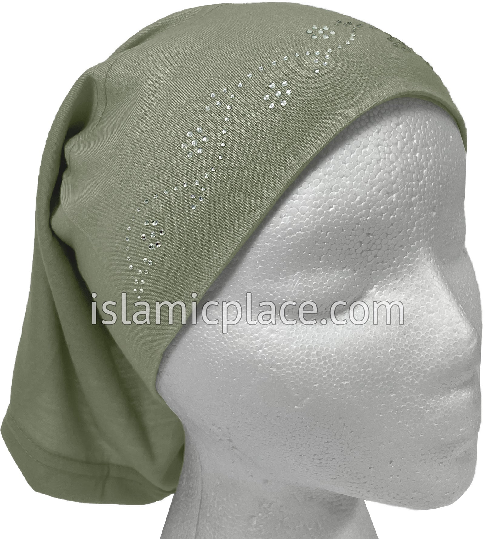 Light Sage - Underscarf with Rhinestones