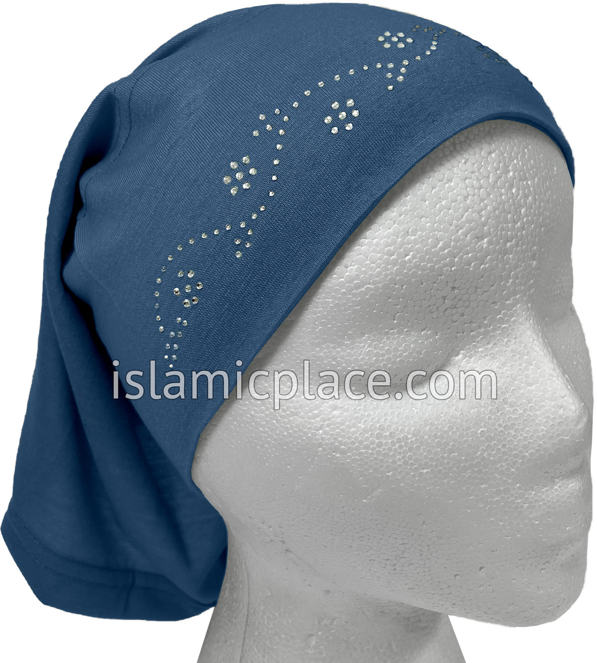 Denim Blue - Underscarf with Rhinestones
