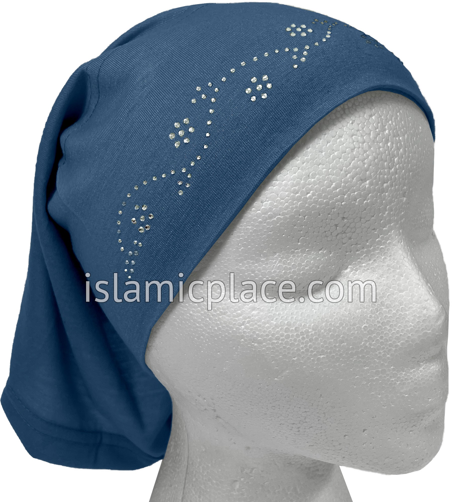 Denim Blue - Underscarf with Rhinestones