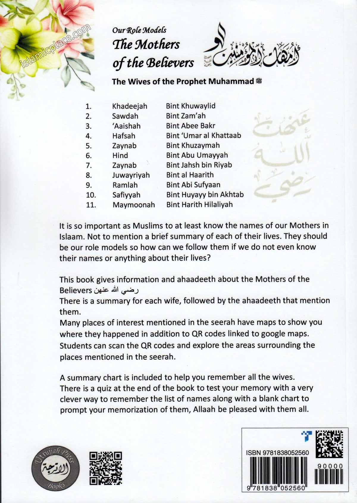 Our Role Models The Mothers of the Believers - The Wives of the Prophet Muhammad as mentioned in the Sunnah and Authentic Ahaadeeth