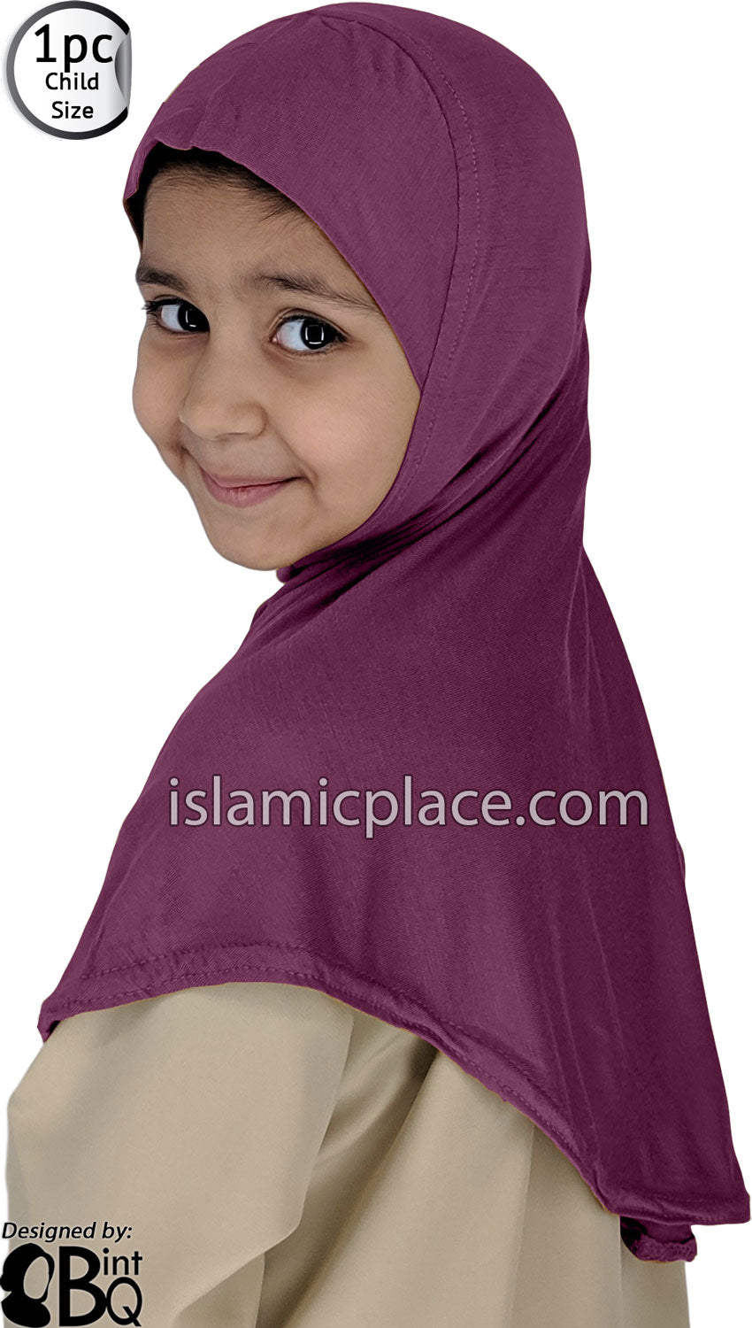 Concord Grape - Plain Girl size (1-piece) Hijab Al-Amira