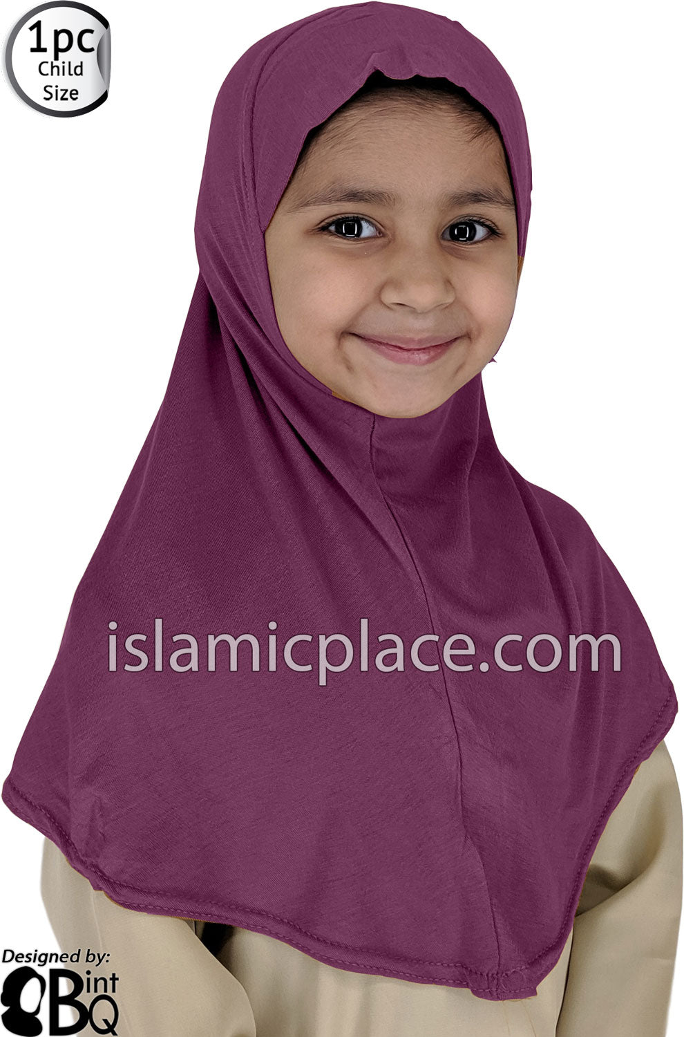 Concord Grape - Plain Girl size (1-piece) Hijab Al-Amira