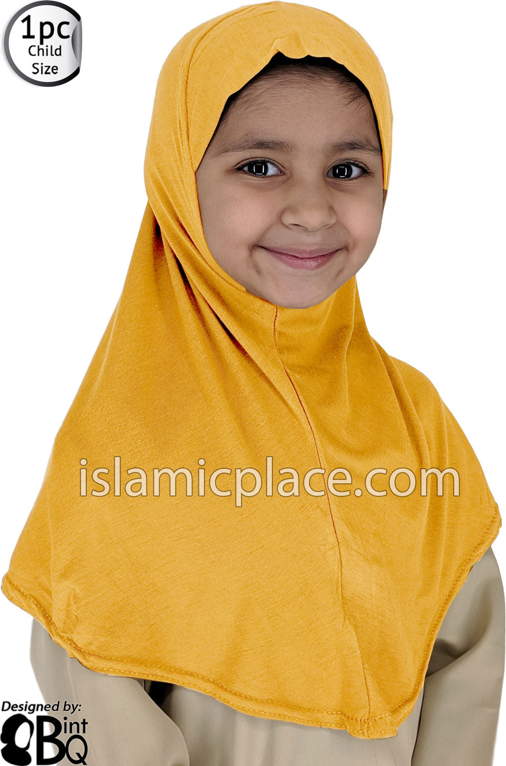 Golden Sand - Plain Girl size (1-piece) Hijab Al-Amira
