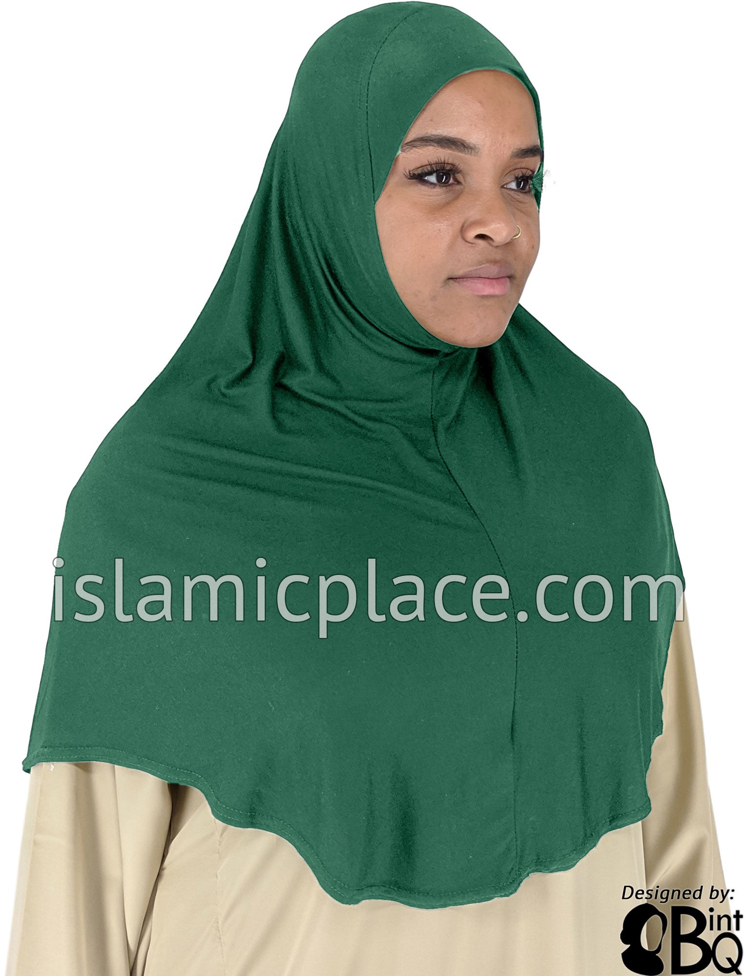 Hunter Green - Plain Adult (X-Large) Hijab Al-Amira (1-piece style)