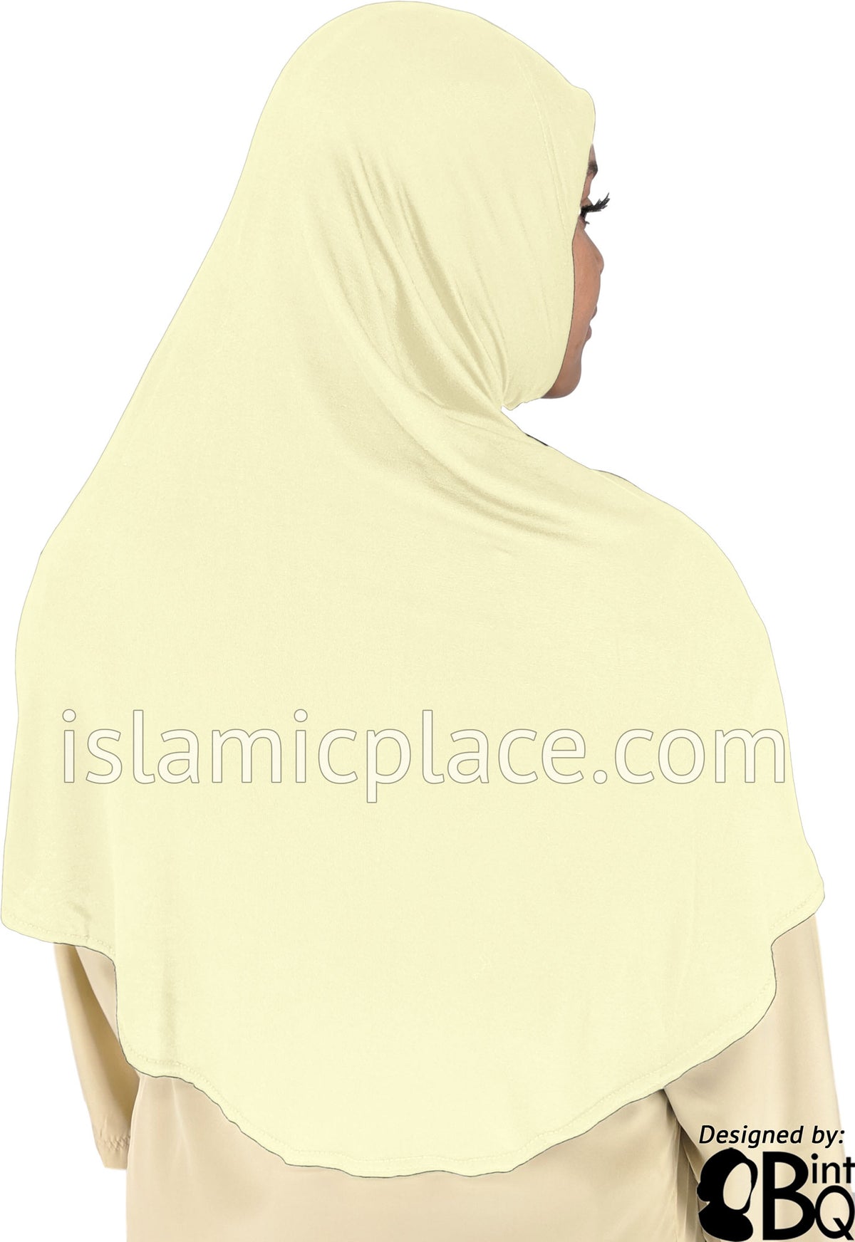 Cream - Plain Adult (X-Large) Hijab Al-Amira (1-piece style)