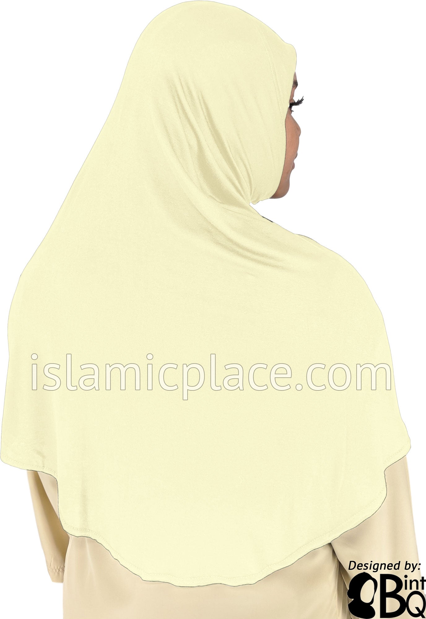 Cream - Plain Adult (X-Large) Hijab Al-Amira (1-piece style)