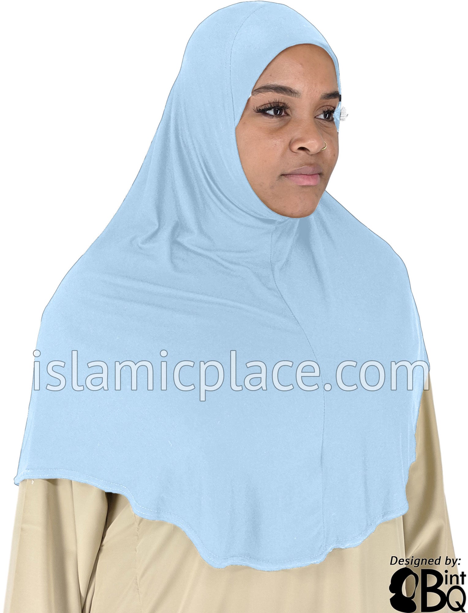 Sky Blue - Plain Adult (X-Large) Hijab Al-Amira (1-piece style)