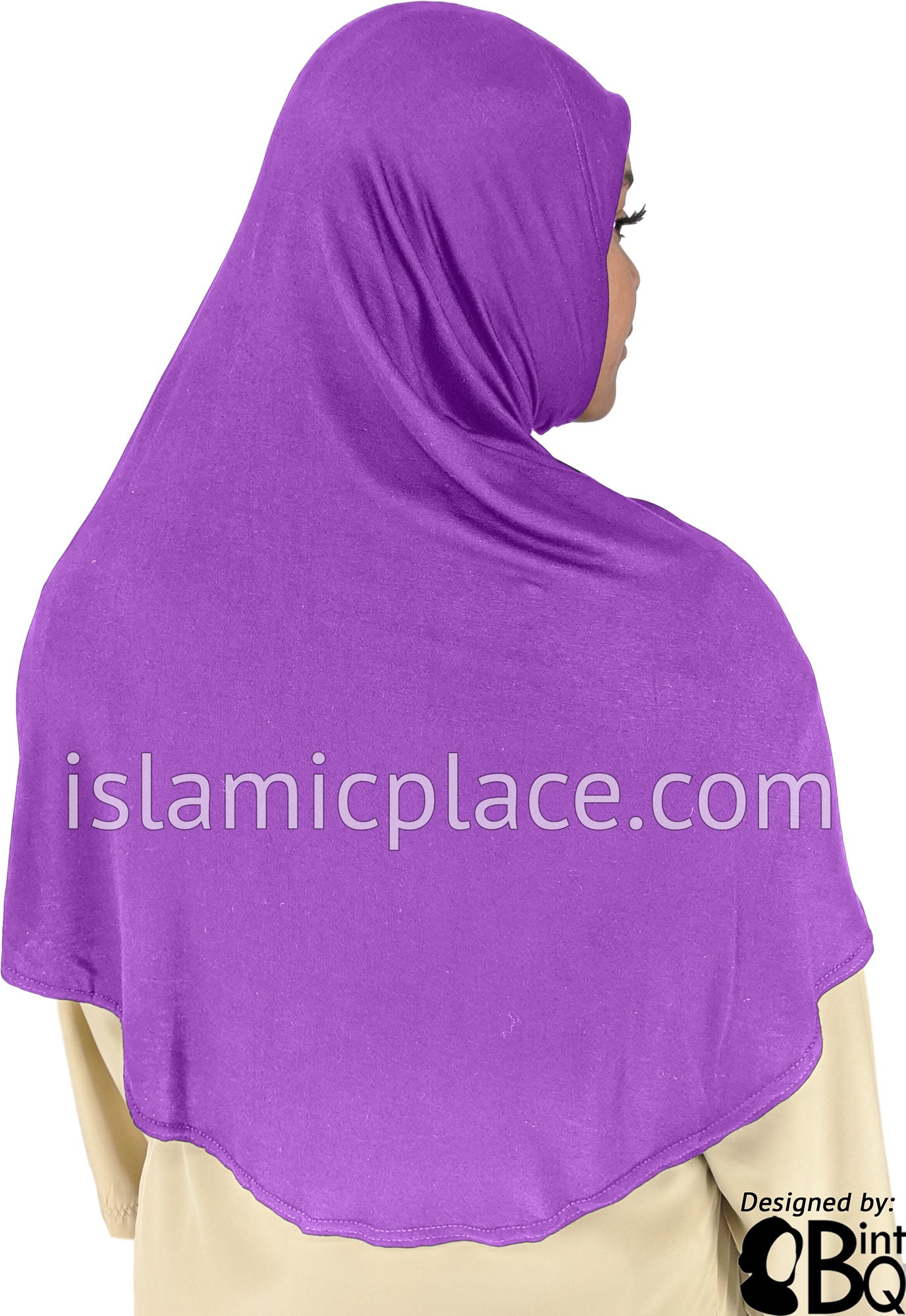 Purple - Plain Adult (X-Large) Hijab Al-Amira (1-piece style)
