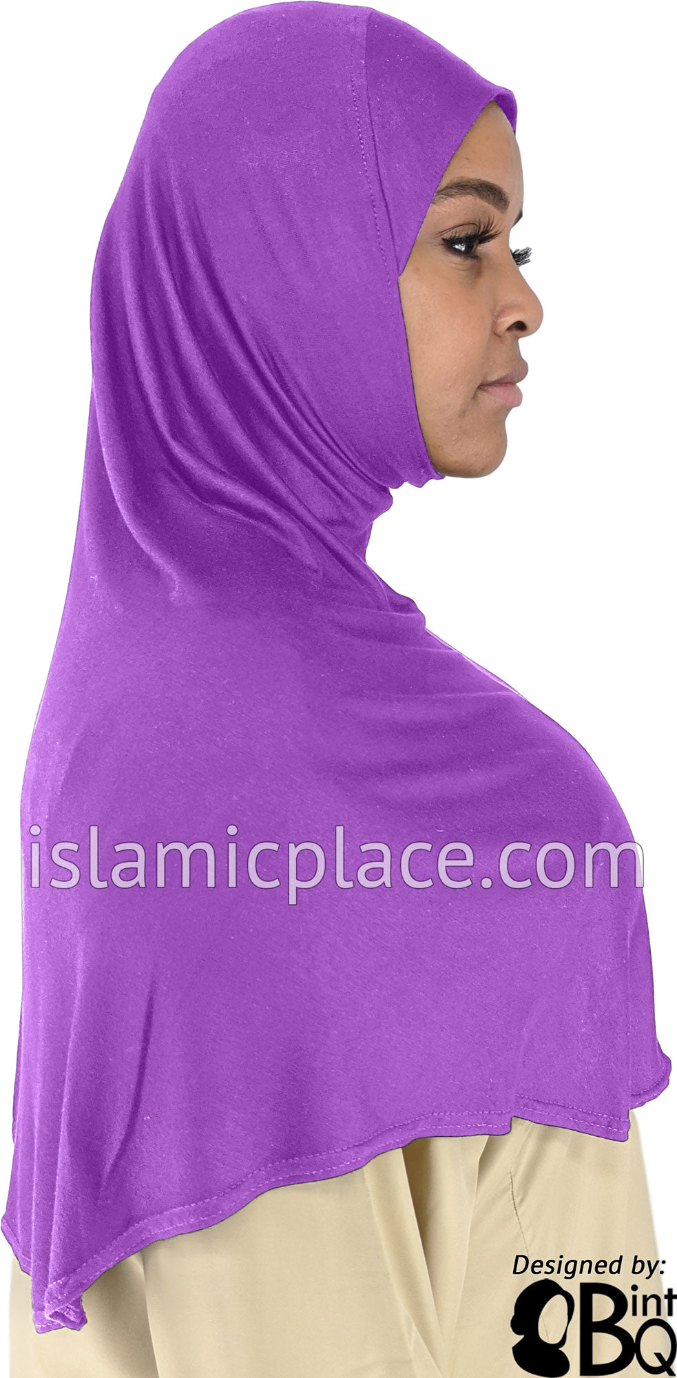 Purple - Plain Adult (X-Large) Hijab Al-Amira (1-piece style)