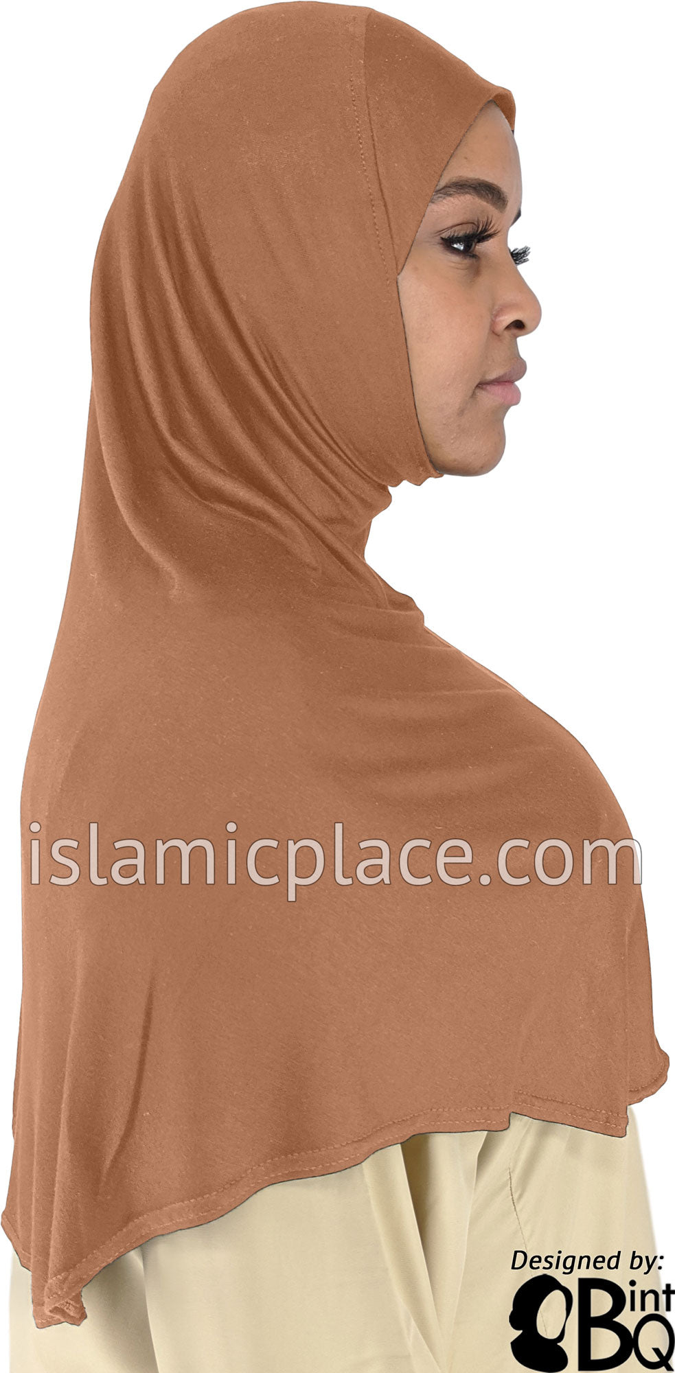 Glazed Pecan - Plain Adult (X-Large) Hijab Al-Amira (1-piece style)