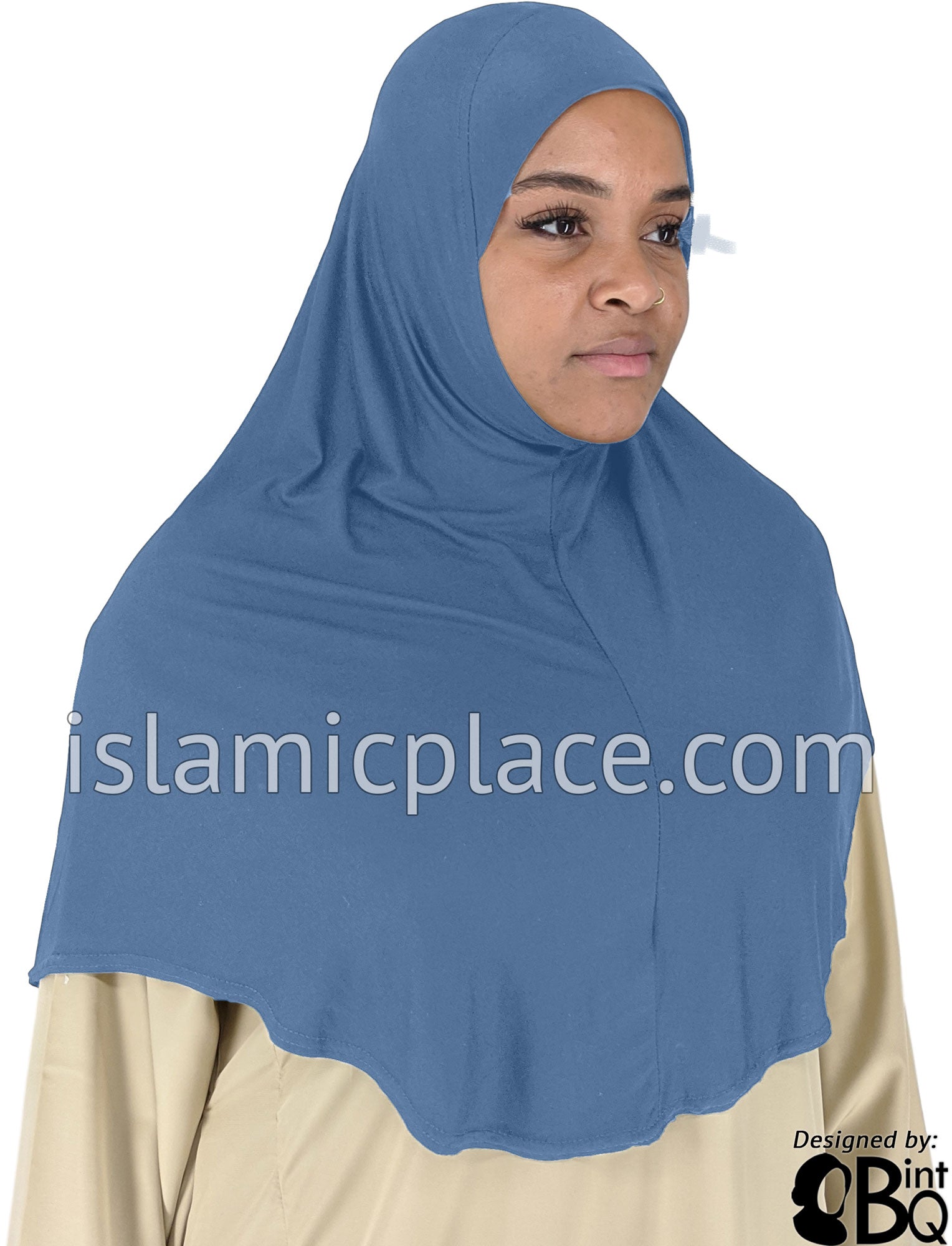 Steel Blue - Plain Adult (X-Large) Hijab Al-Amira (1-piece style)