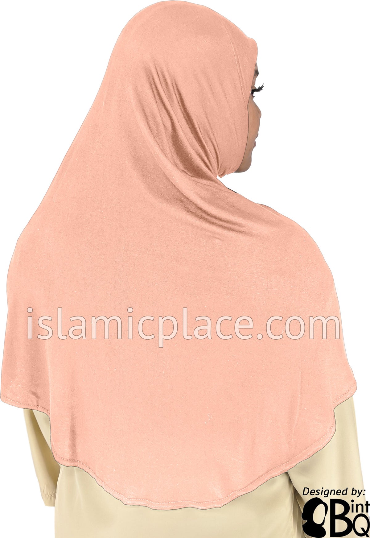 Peach - Plain Adult (X-Large) Hijab Al-Amira (1-piece style)