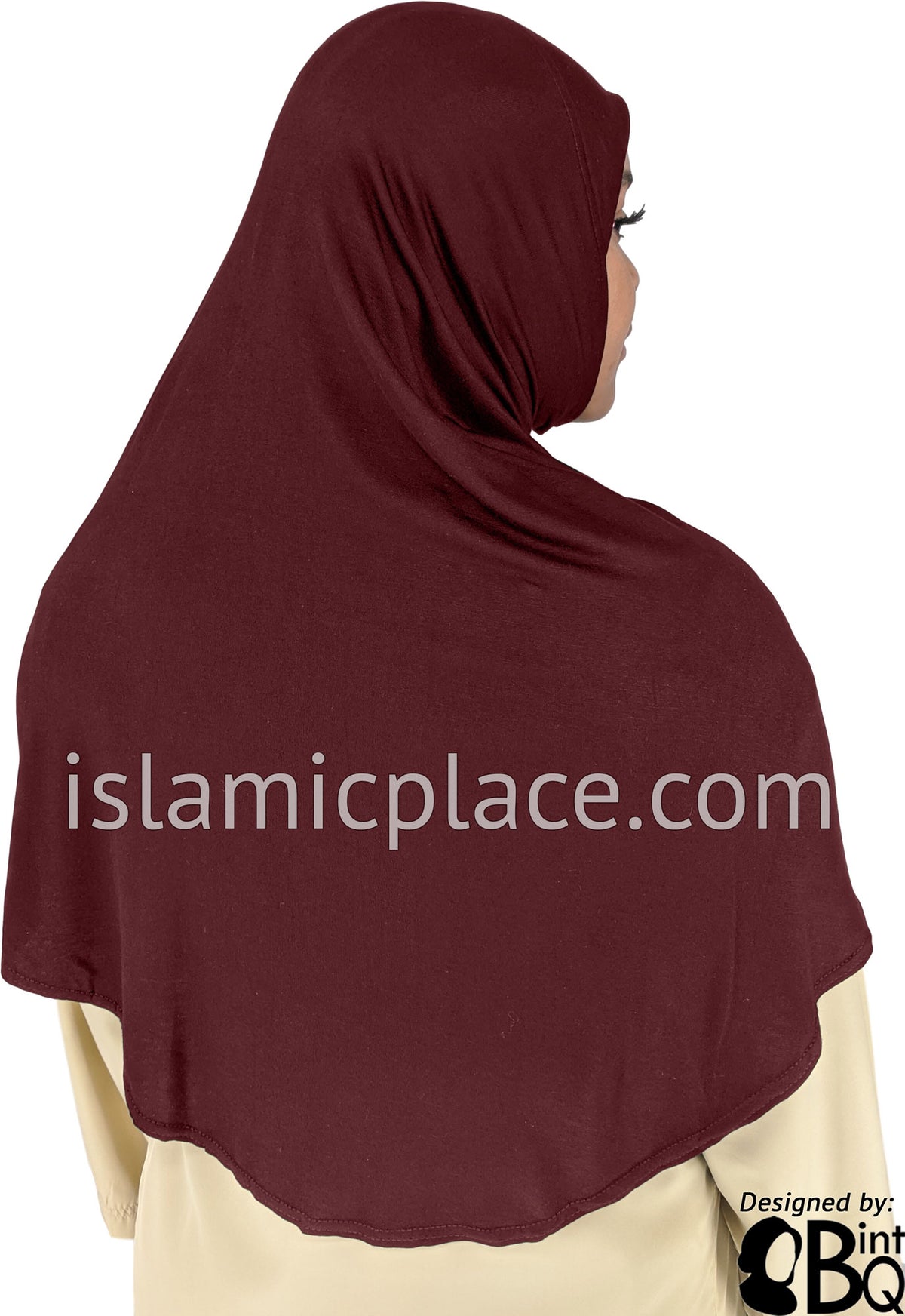 Burgundy - Plain Adult (X-Large) Hijab Al-Amira (1-piece style)