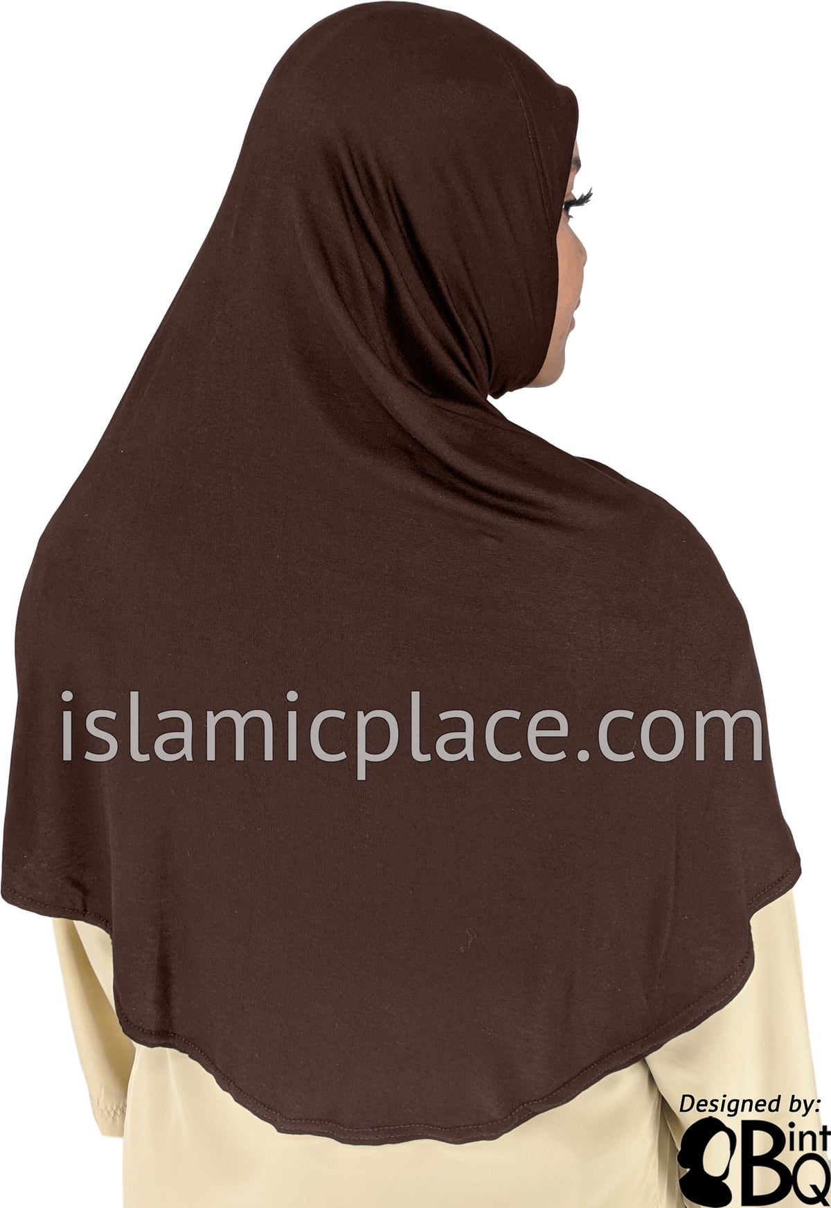 Brown - Plain Adult (X-Large) Hijab Al-Amira (1-piece style)