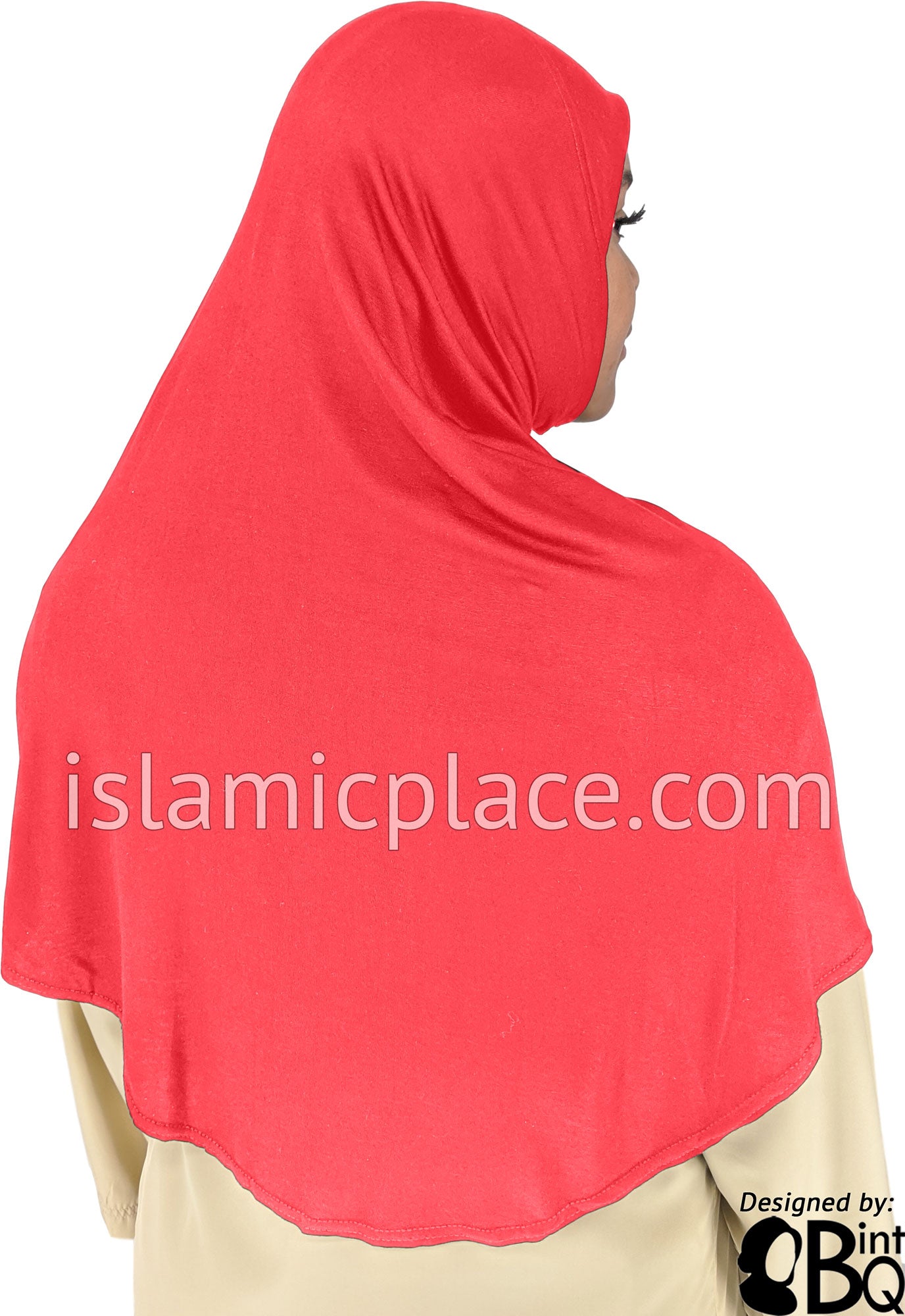 Coral - Plain Adult (X-Large) Hijab Al-Amira (1-piece style)