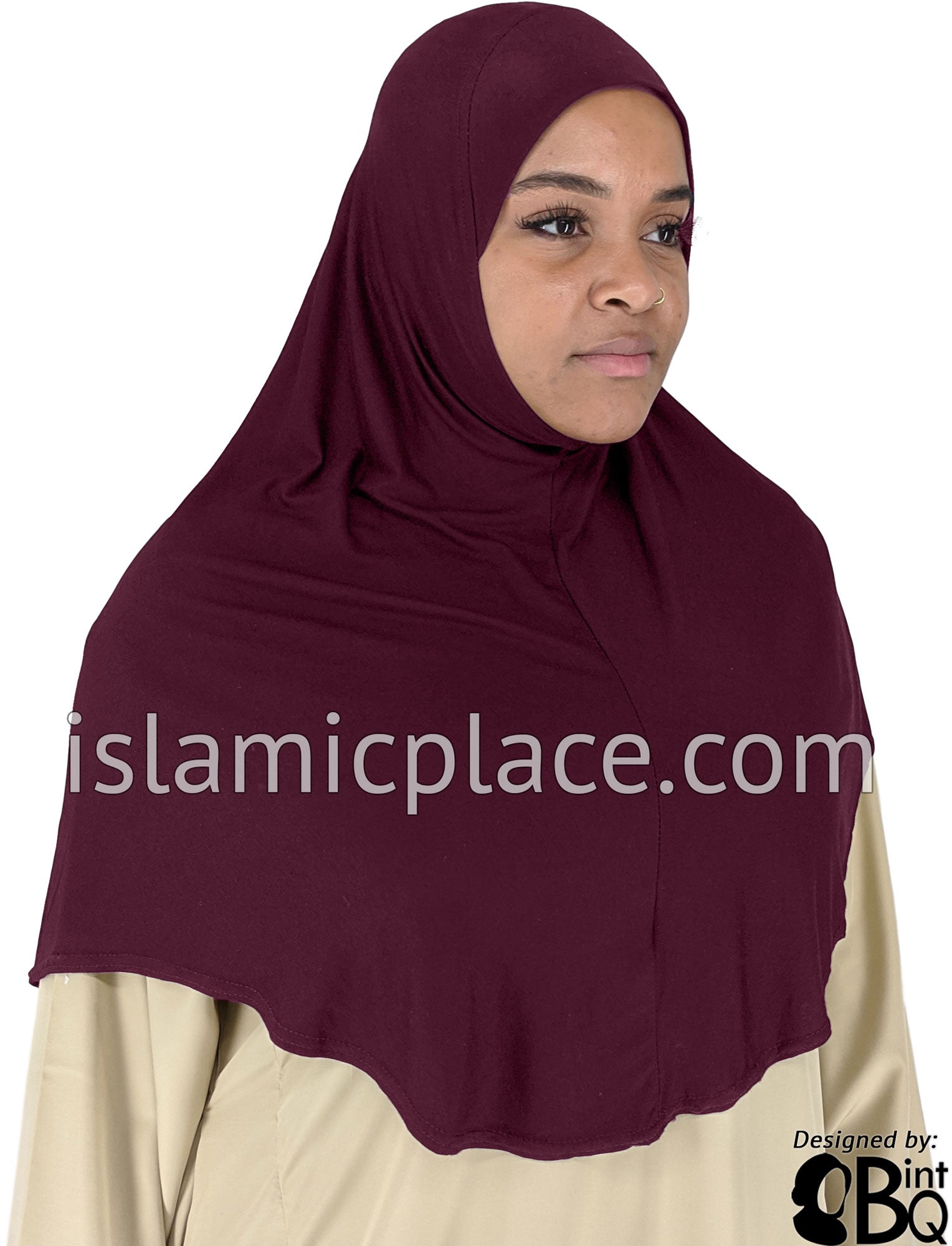 Eggplant - Plain Adult (X-Large) Hijab Al-Amira (1-piece style)