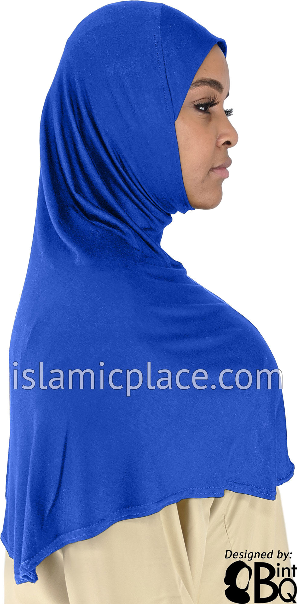Cobalt - Plain Adult (X-Large) Hijab Al-Amira (1-piece style)