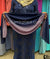 Plum and Navy - Ombre Dye Georgette Shayla Long Rectangle Hijab 28"x70"