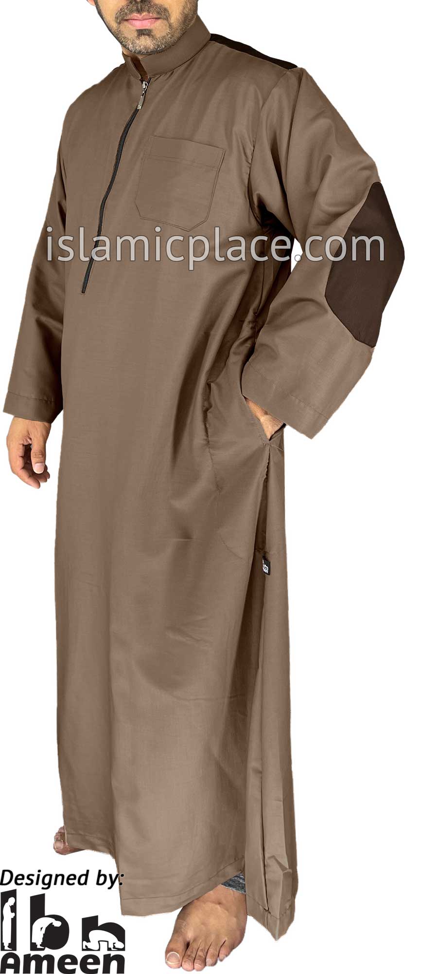 Latte Brown - Malik Style Men Thob by Ibn Ameen