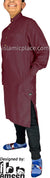 Burgundy - Boy's Saudi Ad-Daffah Plain Kameez by Ibn Ameen