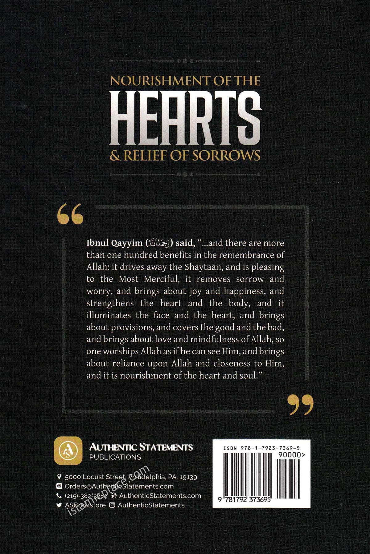 Nourishment of the Hearts & Relief of Sorrows