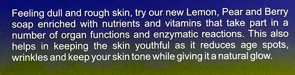 Lemon, Pear and Berry Herbal Halal Soap - 5 oz