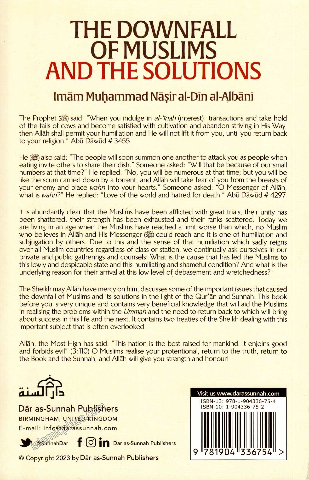 The Downfall of Muslims and the Solutions - The Islamic Place