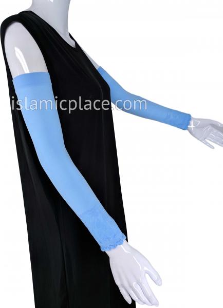 Sky Blue - Plain Wrist to Elbow Stretch Sleeve