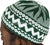 Hunter Green & White - Warm Knitted Talib Zigzag Style Kufi