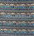 Navy Blue, Tan and Aqua Blue Multi Pattern - Print Jersey Shayla Long Rectangle Hijab 30"x70"