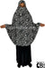 Black and Gray Animal Print on White Base - Printed Overhead Khimar - Extra Long Knee Length