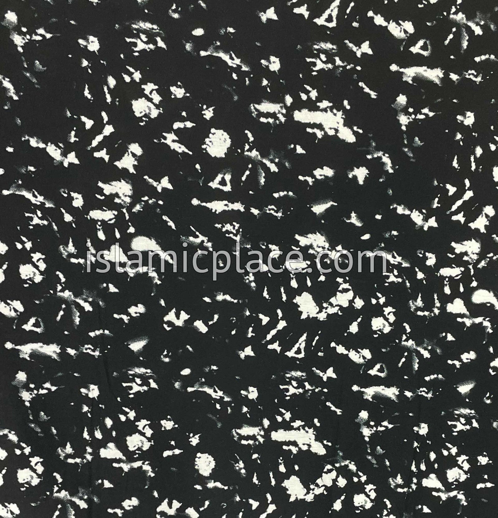 Black and White Smudges - Print Jersey Shayla Long Rectangle Hijab 30"x70"