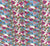 Shades of Pink, Blue, Green and Brown Floral Design on White Base - Print Jersey Shayla Long Rectangle Hijab 30"x70"