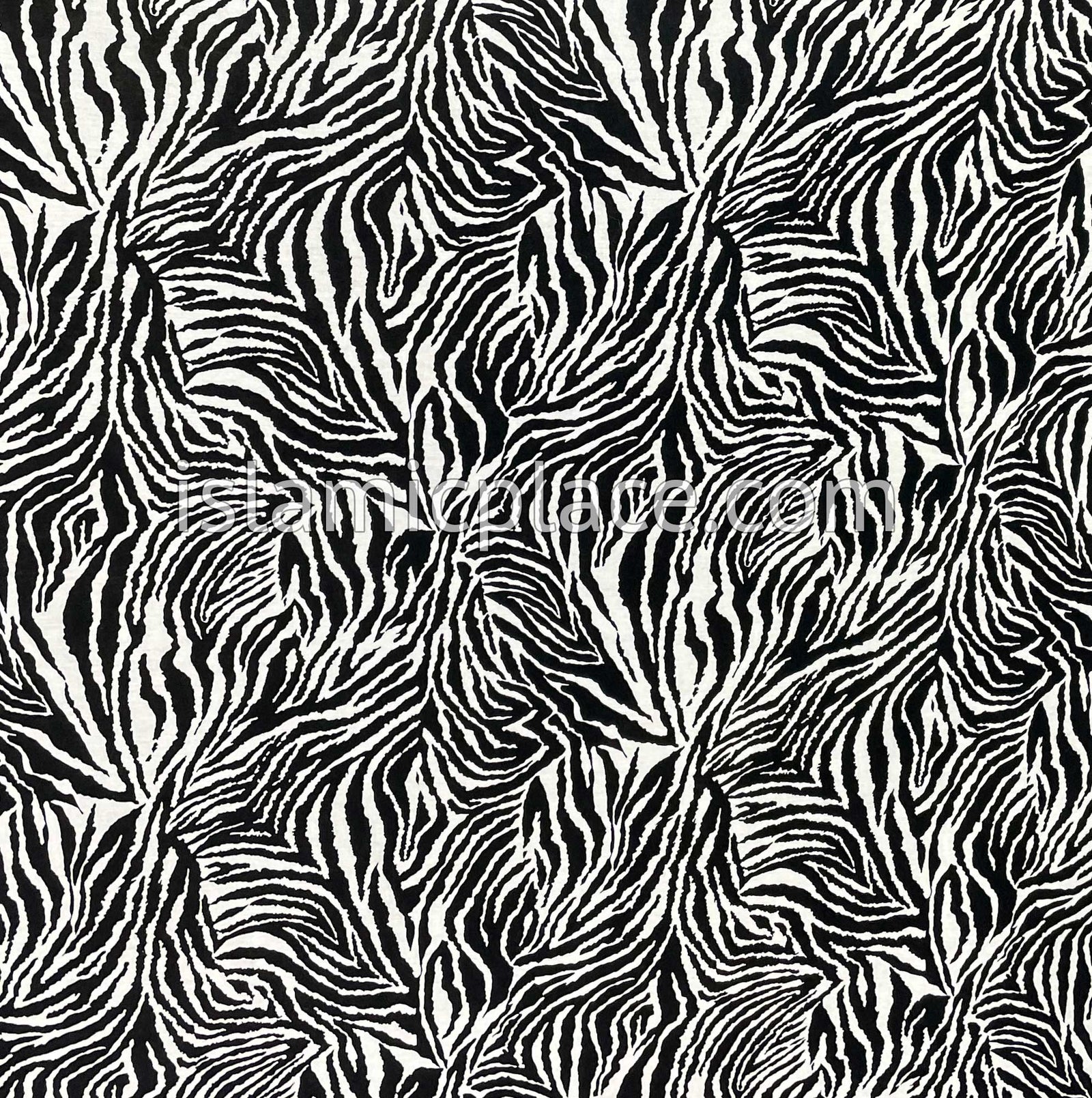 Black and White Zebra Print - Print Jersey Shayla Long Rectangle Hijab 30"x70"