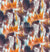 Orange, Mauve, Plum and White Truffula Design- Printed Teen to Adult (Large) Hijab Al-Amira (1-piece style)
