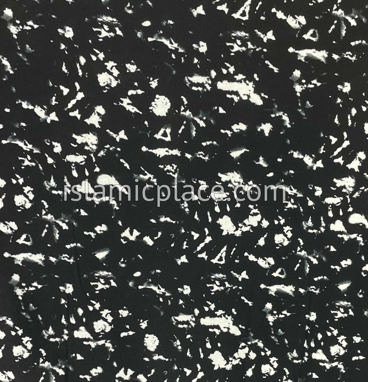 Black and White Smudges- Printed Teen to Adult (Large) Hijab Al-Amira (1-piece style)