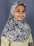 Light Oyster and Black Snakeskin Print - Printed Girl size (1-piece) Hijab Al-Amira