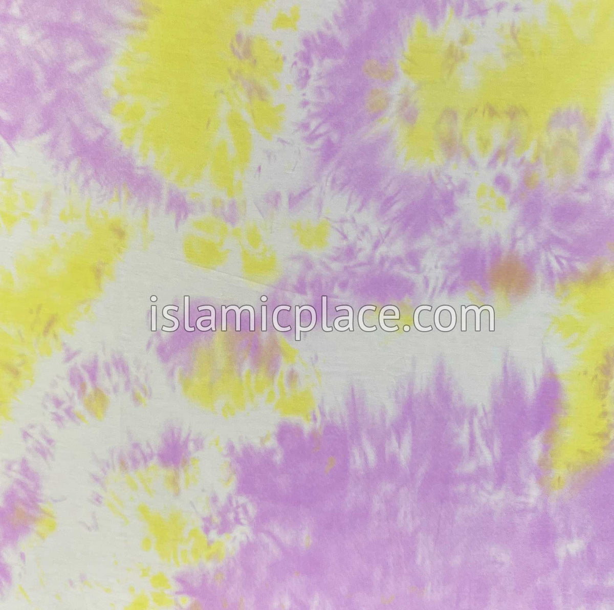 Light Cabaret, Yellow and White Tie-Dye Design - Printed Girl size (1-piece) Hijab Al-Amira