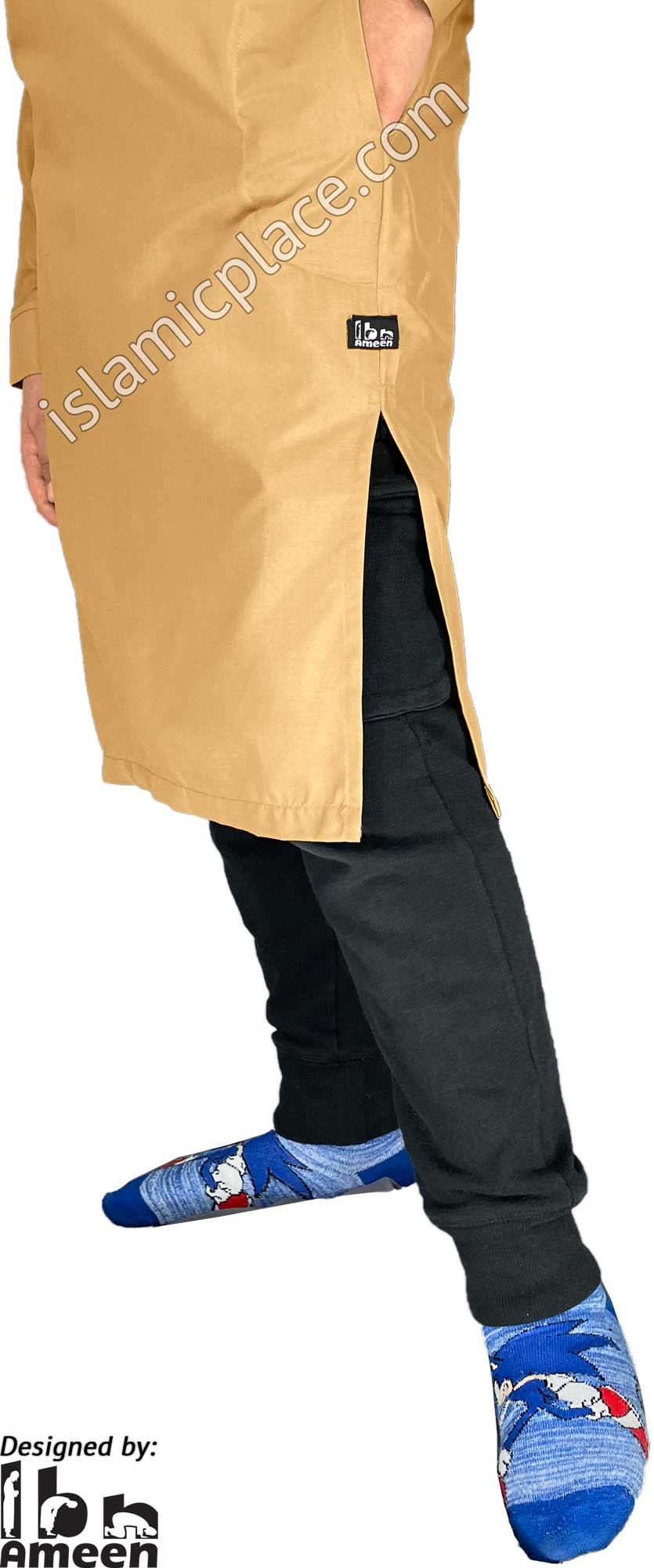 Sand - Boy's Saudi Ad-Daffah Plain Kameez by Ibn Ameen