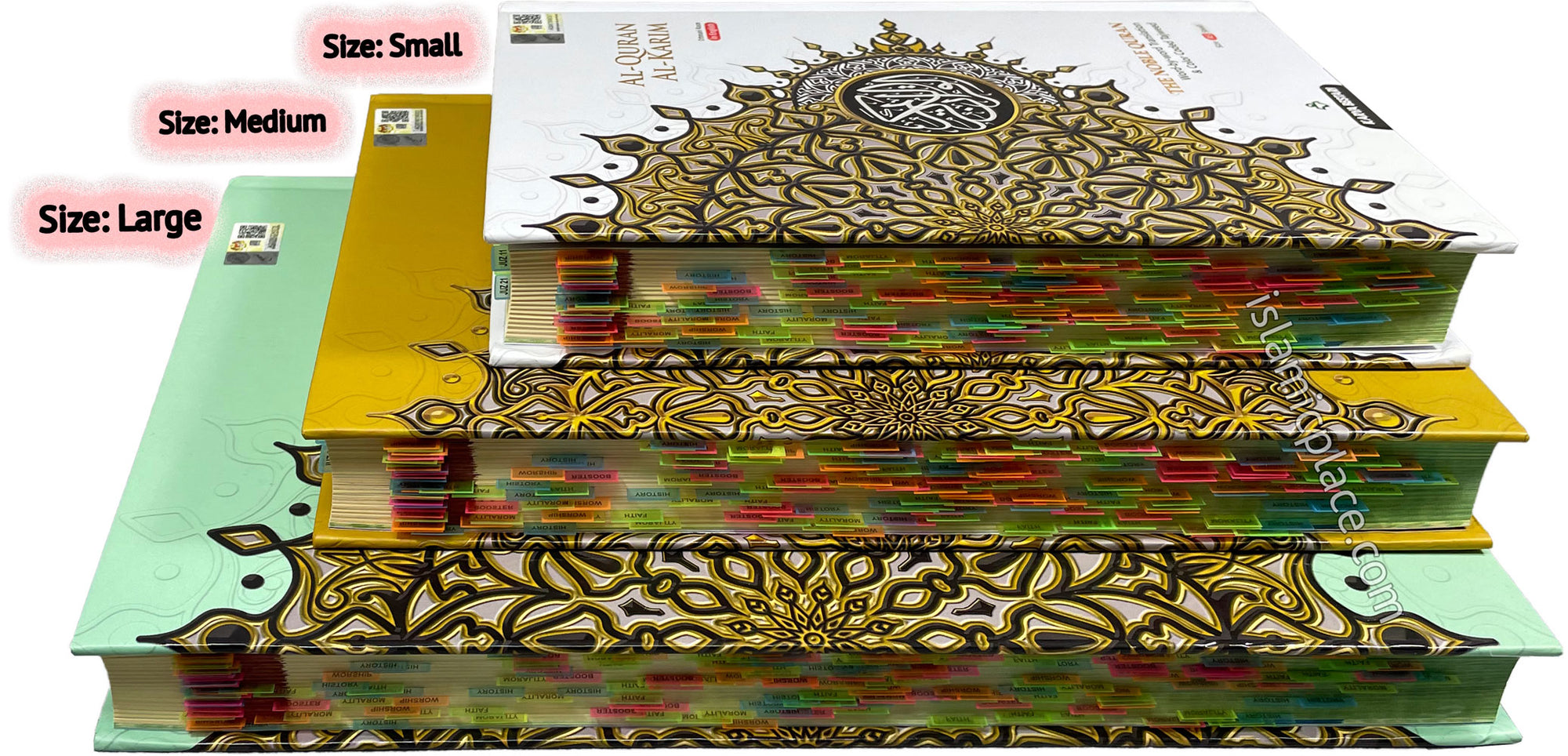 Al-Quran Al-Karim with 230 Tags - The Noble Quran Word-by-Word Translation & Color Coded Tajweed Medium 7" x 10"