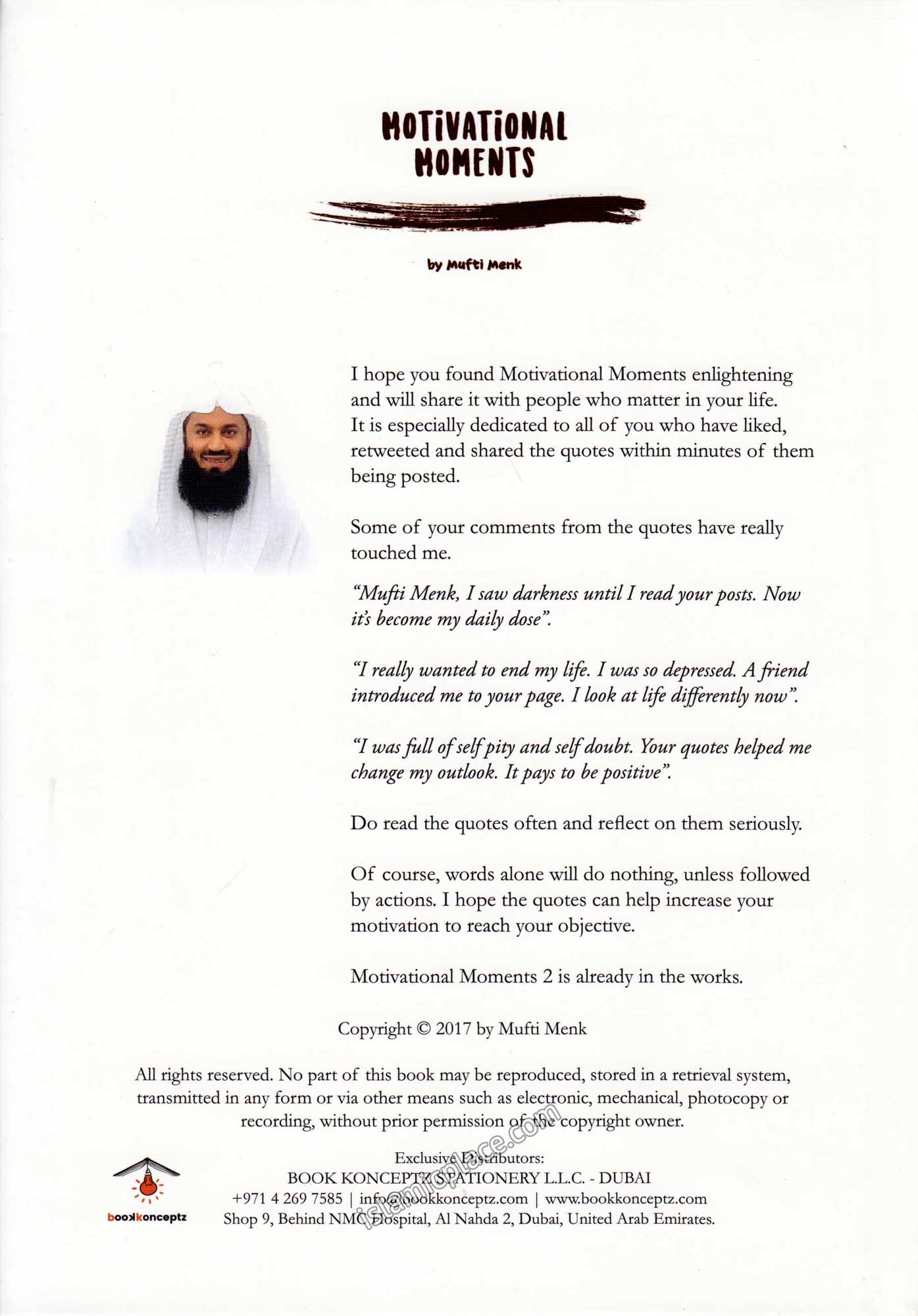 Motivational Moments - Part 1 (pocket size) by Mufti Menk